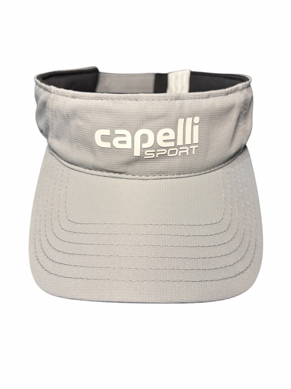 Capelli of New York Sport Visor in Light Gray with White Logo